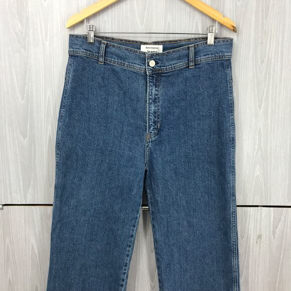 Reformation Clara High Rise Wide Leg Jeans Size 31 Stretch No Pockets - Picture 4 of 12